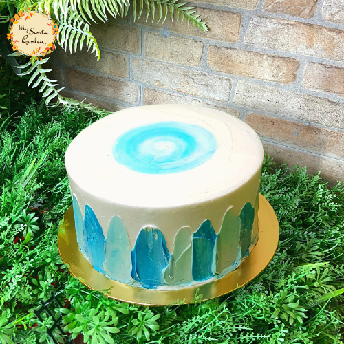 DIY Buttercream Painted Cake Base C