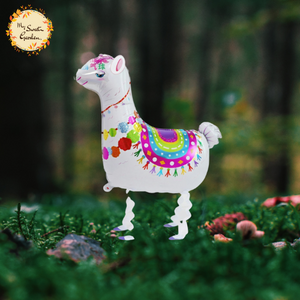 Llama Walking Helium Foil Balloon