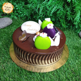 Macaron Chocolate Ganache Cake with Fresh Berries