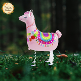 Llama Walking Helium Foil Balloon