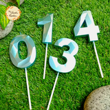 Metallic Numbered Candle