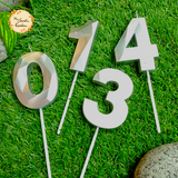 Metallic Numbered Candle