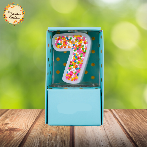 Sprinkled Numbered Candle
