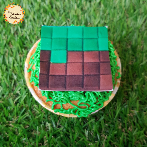 Minecraft Digital Printed Cupcake