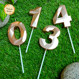 Metallic Numbered Candle