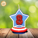 Superhero Numbered Candle