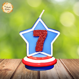 Superhero Numbered Candle