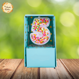 Sprinkled Numbered Candle