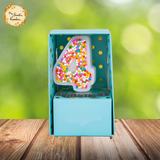 Sprinkled Numbered Candle
