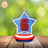 Superhero Numbered Candle