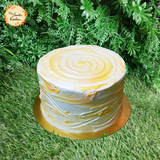 DIY Cursive Buttercream Painted Cake Base