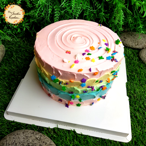 DIY Stucco Cake Base