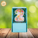 Sprinkled Numbered Candle
