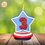 Superhero Numbered Candle