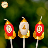 Rocket Numbered Candle