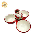 Christmas Serving Platters with Divided Compartments