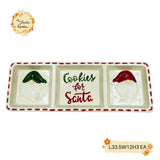 Christmas Serving Platters with Divided Compartments