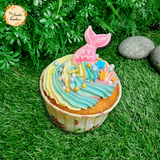 Mermaid Tail Swirl Artistic Cupcake A