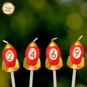 Rocket Numbered Candle