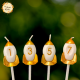 Rocket Numbered Candle