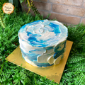 DIY Abstract Buttercream Painted Cake Base B