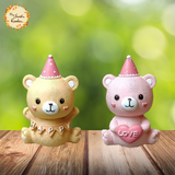 Party Bear Ceramic Figurine
