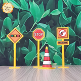 Road Signs Themed Plastic Topper