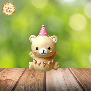 Party Bear Ceramic Figurine