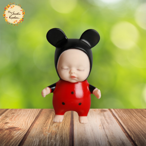 Baby Mouse Hat Doll Ceramic Figurine