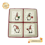 Christmas Serving Platters with Divided Compartments