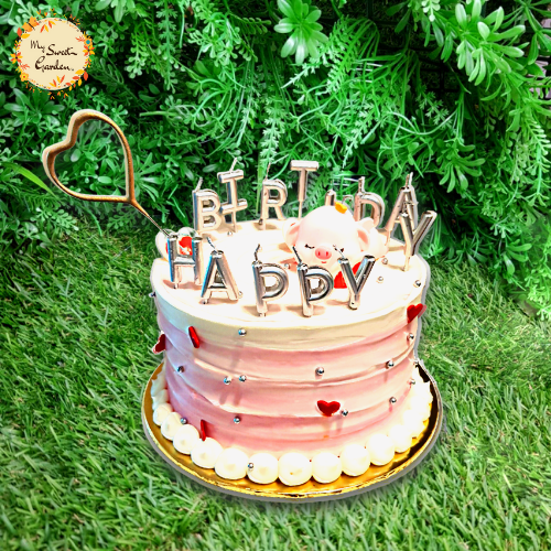 DIY Piggy Love Cake