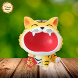 Tiger with Open Mouth as Storage Box Statue Decoration