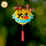 Chinese Blessings with Floral & Fruits Hanging Decorations