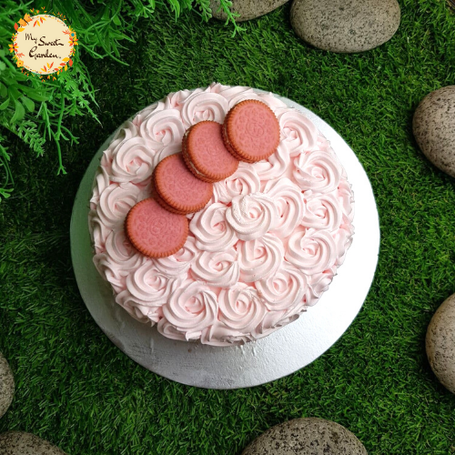 Sakura Peach Cookie "Surprise" Cake