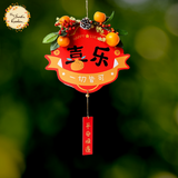 Chinese Blessings with Floral & Fruits Hanging Decorations