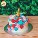 Isabelle Unicorn Artistic Cake (Floral, Red, Blue, Pink)