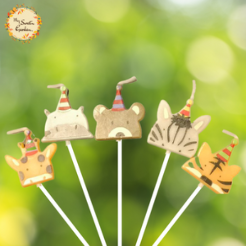 Animal with Party Hat Themed Candle