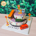 DIY Bus Themed Road Cake Design