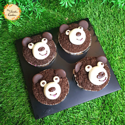 Choc Bear Artistic Cupcake