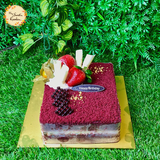 Red Velvet Mousse with Fresh Berries Cake