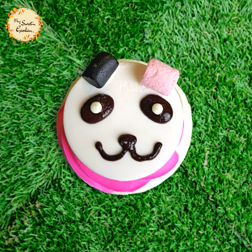 Pink Panda Artistic Cupcake
