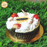 Black Forest Mousse Cake with Fresh Strawberries