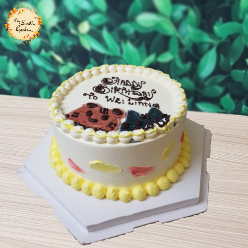 Cat Illustrated Cake