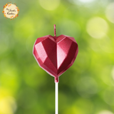 Metallic Hearts and Stars Themed Candle