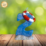 Ocean Numbered Candle