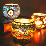 Decorative European Mosaic Glass Bowl Ornament