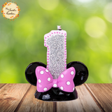 Mouse Ears with Ribbon Numbered Candle