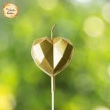 Metallic Hearts and Stars Themed Candle