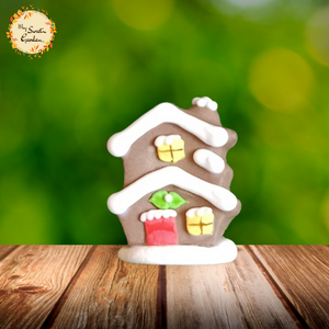Christmas Gingerbread House Fondant Topper