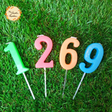 Colourful Numbered Candle